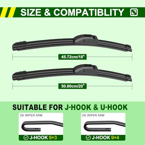 QUALITY 20in + 18in Premium All (20"+18"(Pair for Front Windshield))