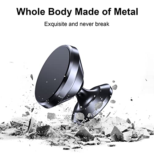 2 Pack】Magnetic Phone Holder for Car Dash Strong Magnetic Car Phone Mount (Rose Gold)