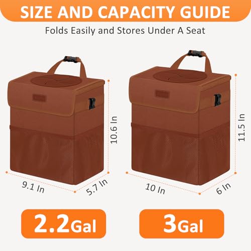 Car Trash Can (2.2 Gallons / Brown)