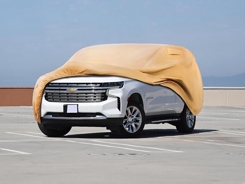 Heavy Duty Outdoor Car Cover Custom Fit for 2014 (Custom Fit Chevy Suburban / brown)