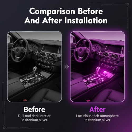 USB LED Car Interior Lights (Purple)