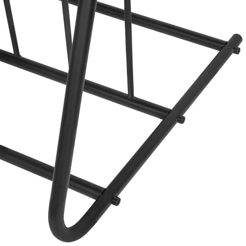 6 Bike Metal Rack Stand Freestanding Garage Bicycle Storage (Black / 44-Inch)