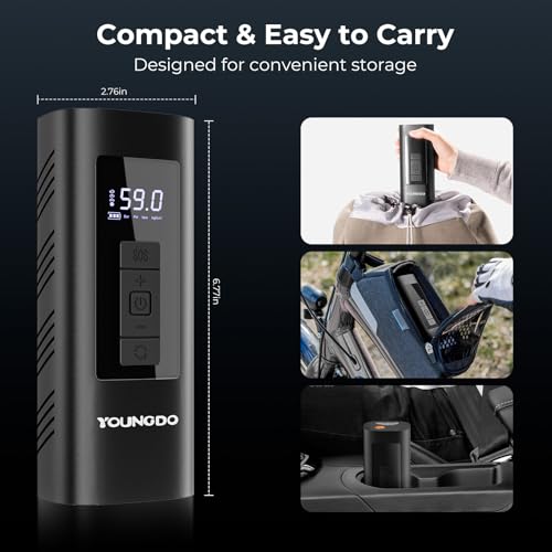 Tire Inflator Portable Air Compressor (Black)