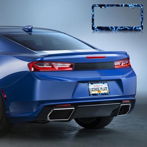 Blue Lightning License Plate Frames (Cool Thunder)