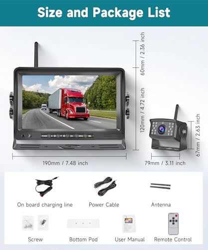 RV Wireless Backup Camera (1 Cam with Loop Recording)