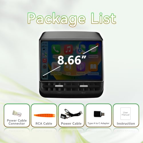 8.66" Rear Display Compatible with Tesla Model 3 2019