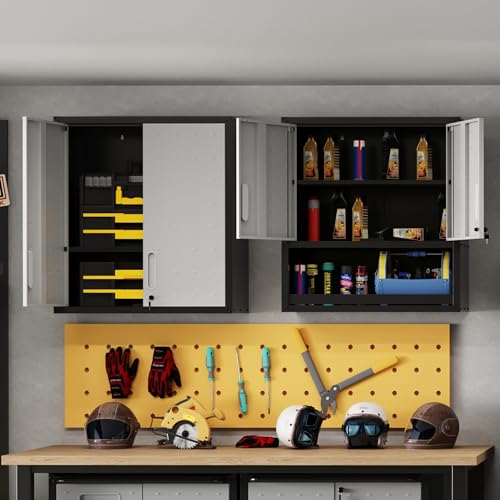 Garage Tool Cabinet (Black & Grey / H30.31" 2Set)