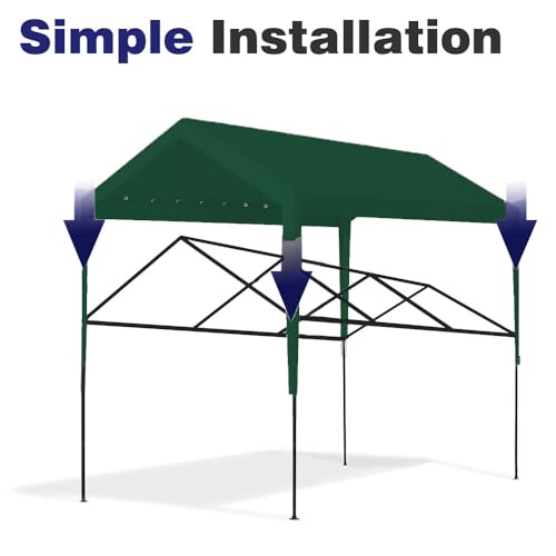 10 x 20 FT Carport Replacement Cover (10'x20' / Green)