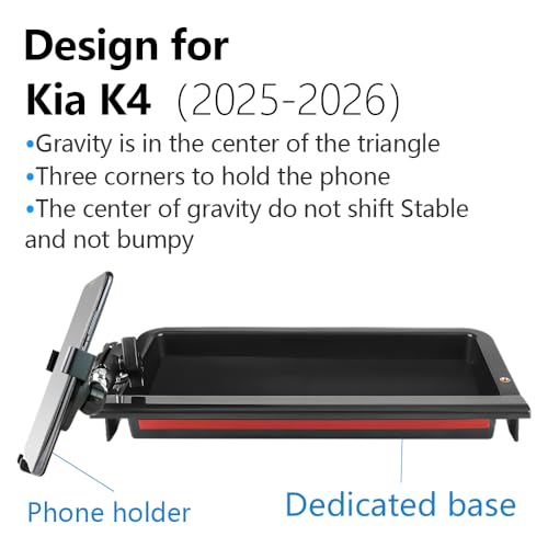 Car Phone Holder Center Console Organizer for Kia K4 2025 2026 Auto Accessories Navigation Bracket Interior Decoration Screen Dash Board Mobile Cell Phone Mount case