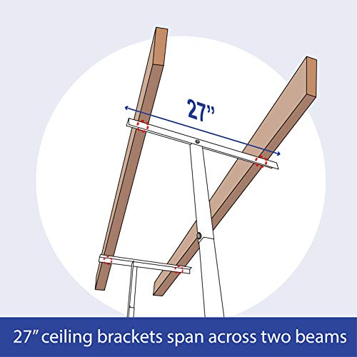 3x6 Overhead Garage Storage Rack (White / 12"-21")