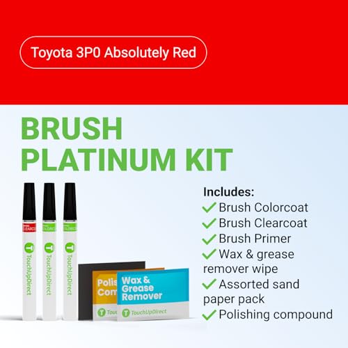 Car Paint Touch Up Brush Kit (Brush - Platinum Kit / Absolutely Red)