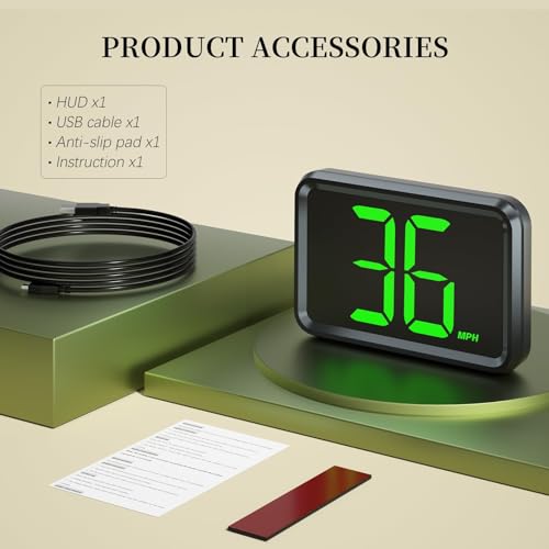 GPS Digital Speed Meter with MPH (X1-green-new)