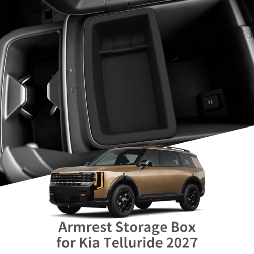 Center Console Organizer Insert for Kia Telluride 2027 Base Trims (Center Console Armrest Box*1)