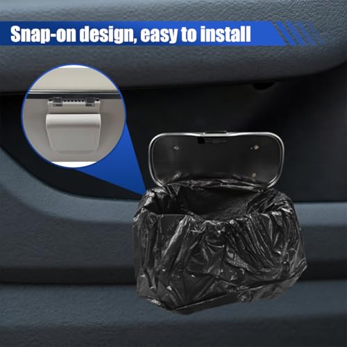 Car Trash Can with Lid (Black)