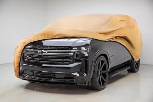Heavy Duty Car Cover Compatible with 2000 (Custom Fit Chevrolet Tahoe / brown)