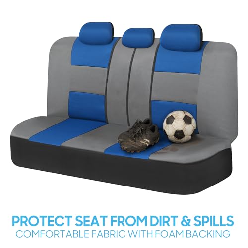 PolyPro Car Seat Covers Full Set in Blue & Gray (Blue & Gray)
