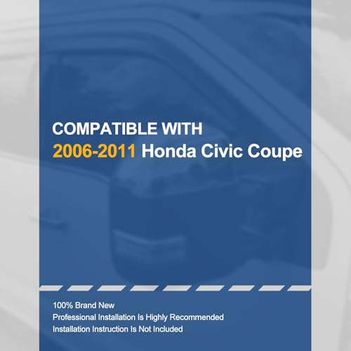 2PCS Tape On Window Visors for 2006 (06-11 Honda Civic Coupe)
