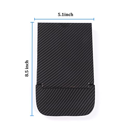 Black ABS Car Center Console Dash Table Storage Tray Compatible with Toyota Tundra 2014 (Carbon fiber pattern)