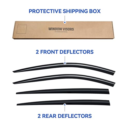 Window Visors Rain Guards for 2017 (2017-2023 Kia Stinger)