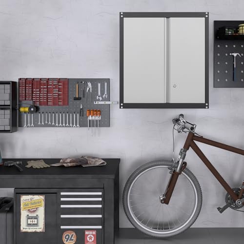 Garage Wall Cabinet (27.95"H Wall Cabinet / Black&grey)