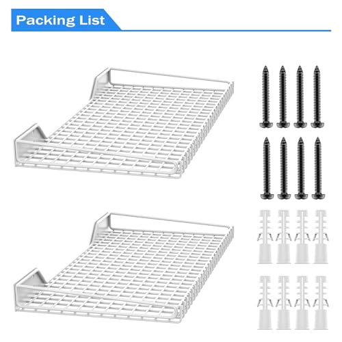 2 Pack Wall Mounted Storage Shelves (White / 12*23.5")