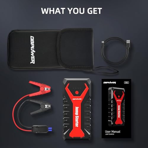 5000A 80.66Wh Portable Car Jump Starter (Red)