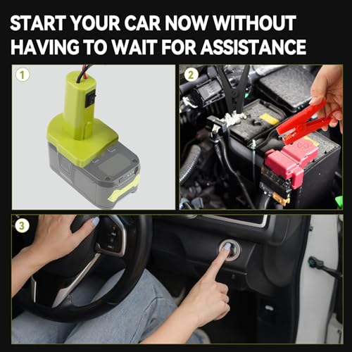 Jumper Cables Adapter Compatible with Ryobi 18V Battery