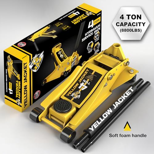 Low Profile Floor Jack with Dual Pumps Quickly Lift Hydraulic Car Jack with Pad (Steel / 4T low profile dual pump)