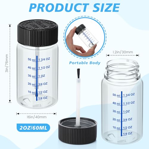Touch up Paint Bottle with Brush Mixing Ball (Clear)