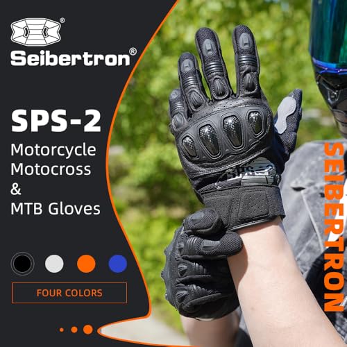 SPS 2 Unisex Touchscreen Road Racing Motorcycle MTB Sports Gloves Also fit BMX MX ATV Mountain Bike Bicycle Cycling Off (Black SPS-2 / XS Youth)