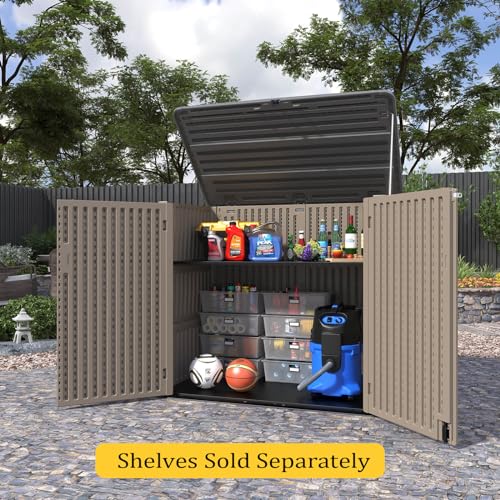 Storage Shed Weather Resistance (coffee / Extra Large-48 cu ft)