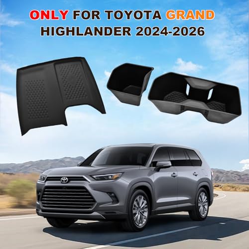 Cup Holder Insert & Wireless Charging Mat for Toyota Grand Highlander (For Grand Highlander 2024-2026 2pcs)