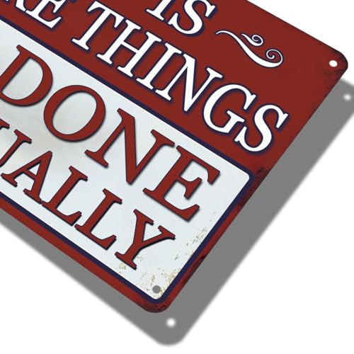 Funny Metal Garage Signs For Men Shop Sign Garage Wall Decor Dad Garage Tin Sign Vintage This Is Where Things Get Done Eventually Sign Mechanic Work Shop Accessories Man Cave Signs Office Decor