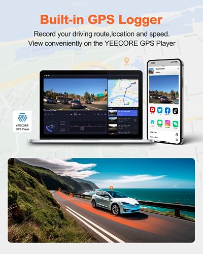 D21 Dash Cam Real 4K Dash Camera Front 5G WiFi GPS (Front dash cam)