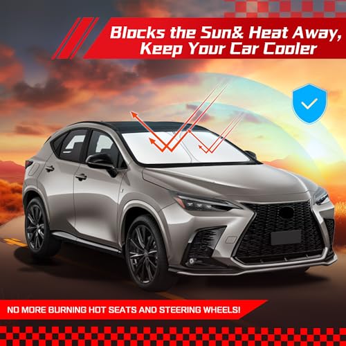 Windshield Sun Shade for Le (for Lexus NX NX250 NX350 NX350h NX450h+ 2022-2027)