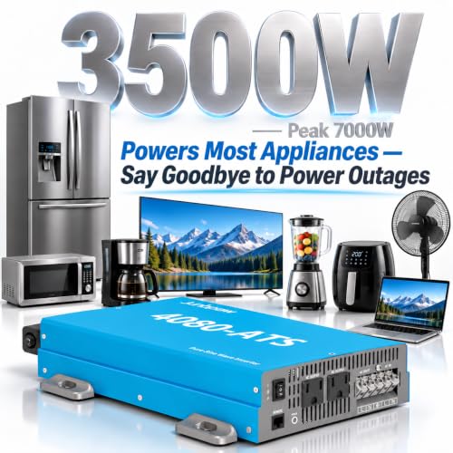 4080VA Pure Sine Wave Inverter 12V to 120V with ATS