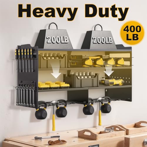 Large Power Tool Organizer Wall Mount Black (Black)