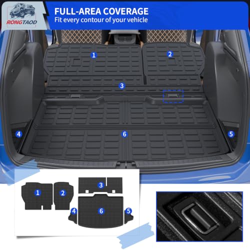 Floor Mats Set for 2023 (Fit 2023-2026 Lower Deck / Trunk Mats + Backrest Mats + Floor Mats)