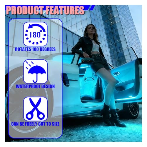 Car LED Strip Light (Ice Blue-Cigar Lighter)