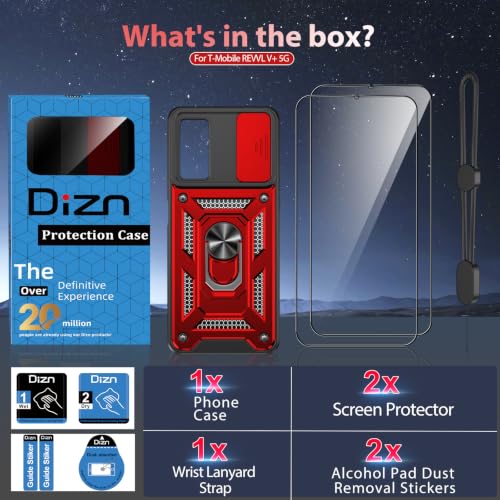 for T Mobile REVVL V+ 5G Case (T-Mobile REVVL V+ 5GοΌ6.82"οΌ / Red)