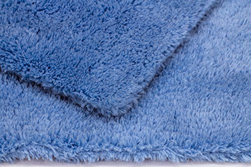 Korean Plush Premium Edgeless Microfiber Detailing Towels (Blue)