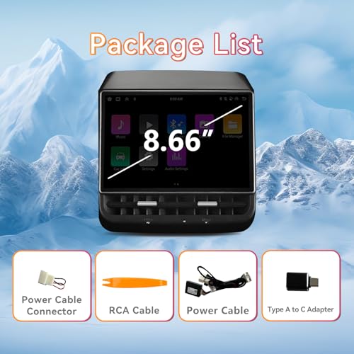 8.66 Inch Rear Screen Compatible with Tesla Model Y 2019