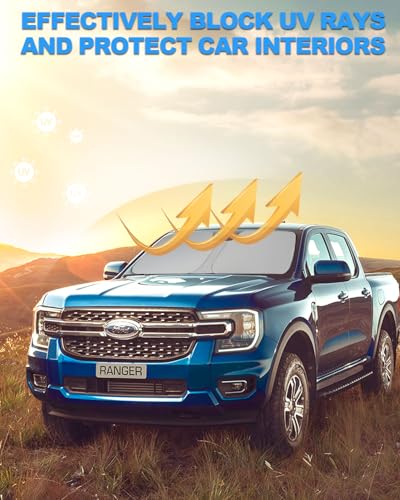 Foldable Front Windshield Sun Shade fit for Ford Ranger 2019 (Fit for Ford Ranger 2019-2026)