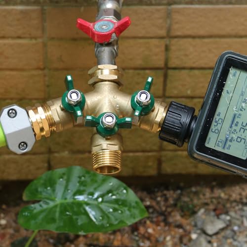 Full Flow 3 Way Garden Hose Splitter (3-Way)