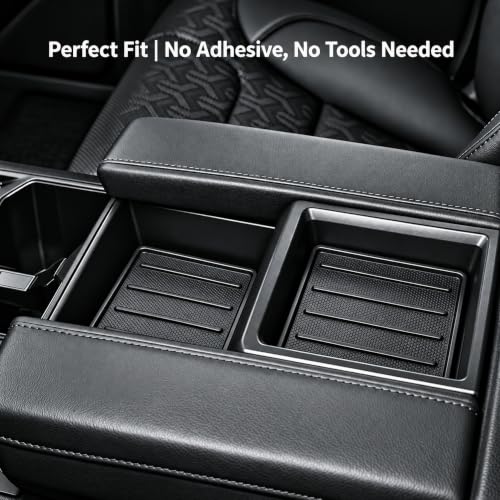 Center Console Tray Liner for Toyota Tundra 2022 (Black)