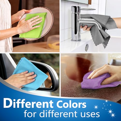 Glass Polishing Streak Free Miracle Cleaning Cloth (Multicolor)