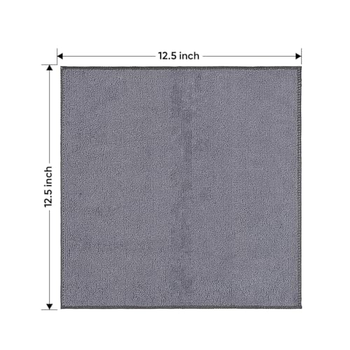 Grey Microfiber Cleaning Cloth 50 Pack (Grey / 12.5 x 12.5 Inch)