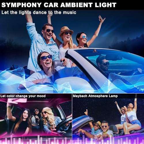 Acrylic Interior Car LED Strip Light with Wireless APP (RGB Color 6 in 1)