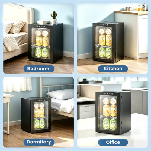 12 Cans Beverage Refrigerator Cooler (Black)