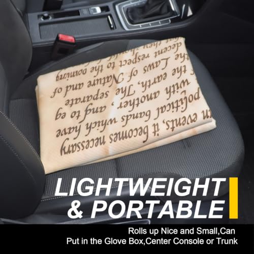 Back Seat Cover for Car Trucks Van SUV (Rear Bench Seat Towel / Declaration of Independence)